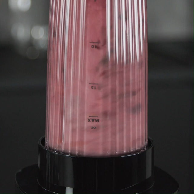 ZWILLING Enfinigy Personal Blender, Piranha Teeth Cross Blade for Ultimate Blending, Smoothies, Shakes and More, 20 fl oz Breakproof Travel Cup with Lid, BPA Free, Black