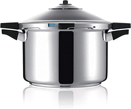 Kuhn Rikon DUROMATIC® Pressure Cooker 8.75” 6.3 qt family of 4 with side handles to save space