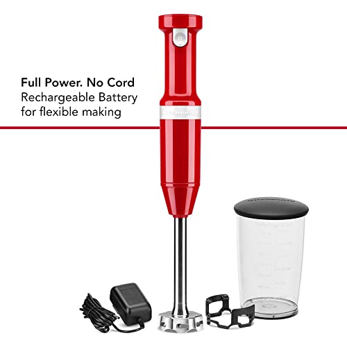 KitchenAid Cordless Variable Speed Hand Blender with Chopper and Whisk Attachment - KHBBV83